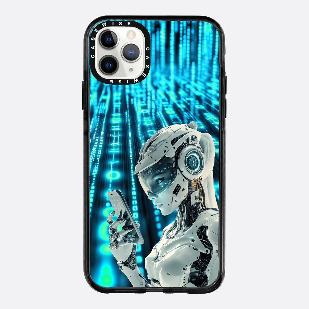 Digitales weibliches Roboter Telefon - Hülle