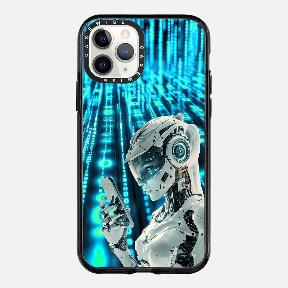 Digitales weibliches Roboter Telefon - Hülle
