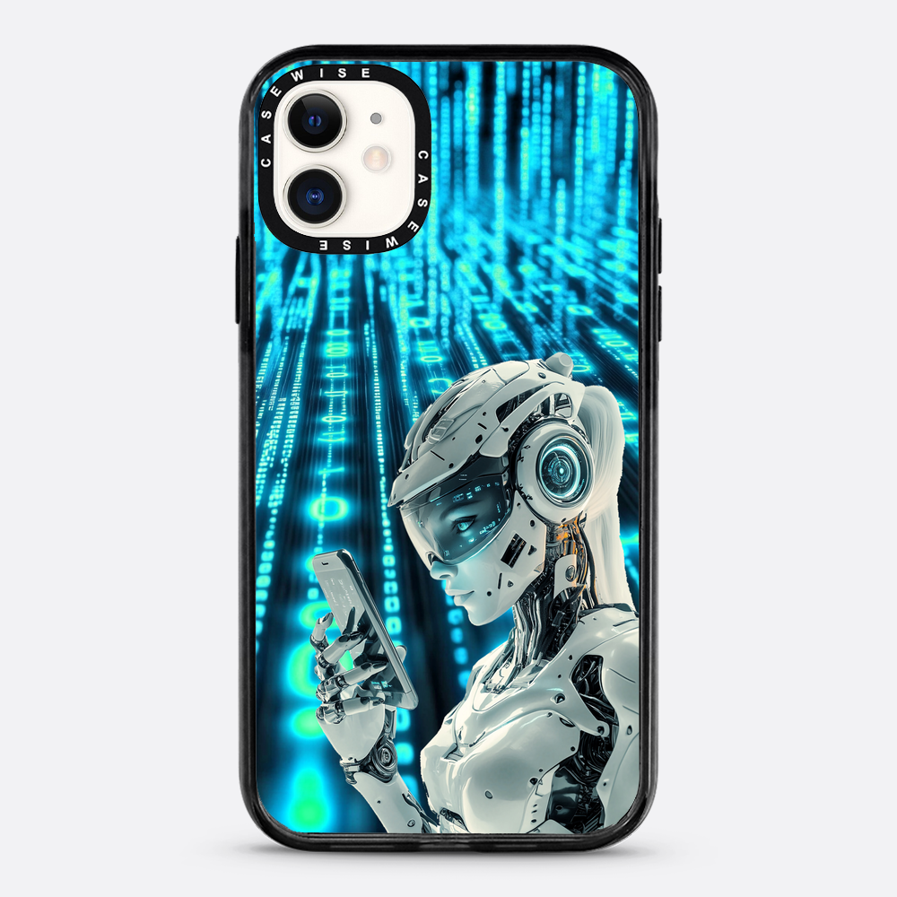 Digitales weibliches Roboter Telefon - Hülle