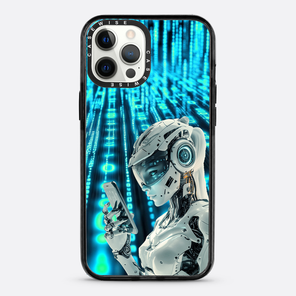 Digitales weibliches Roboter Telefon - Hülle