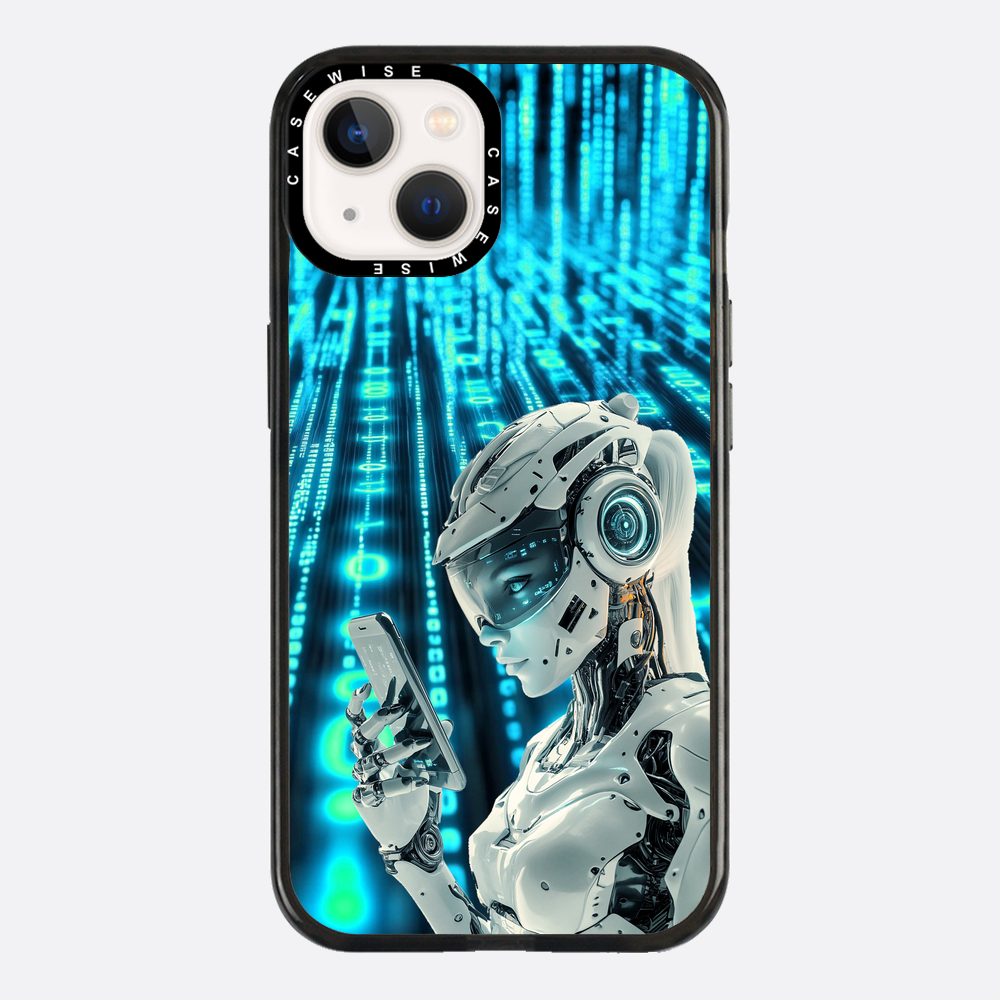 Digitales weibliches Roboter Telefon - Hülle