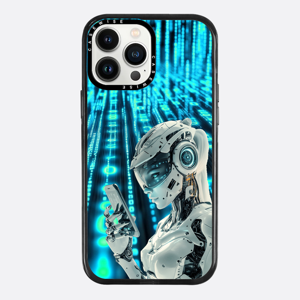 Digitales weibliches Roboter Telefon - Hülle