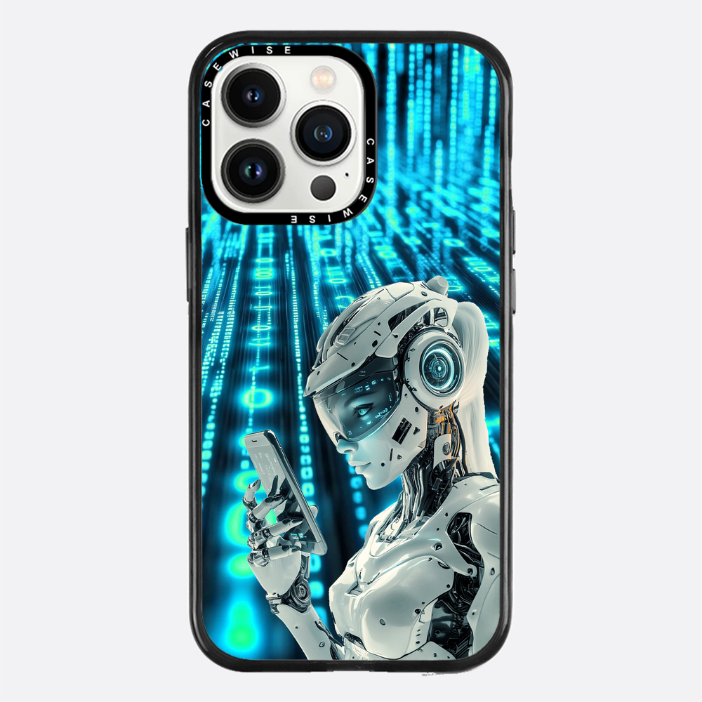 Digitales weibliches Roboter Telefon - Hülle