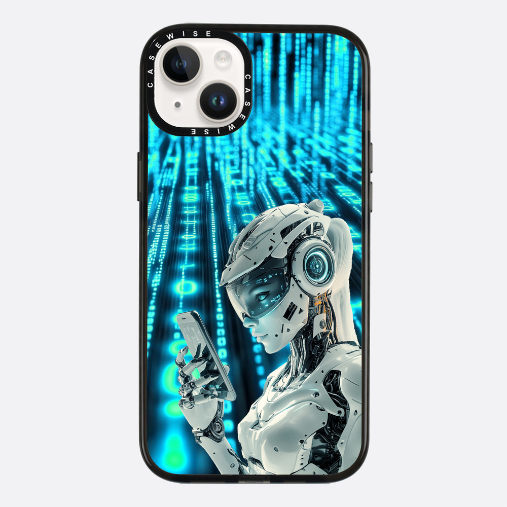 Digitales weibliches Roboter Telefon - Hülle