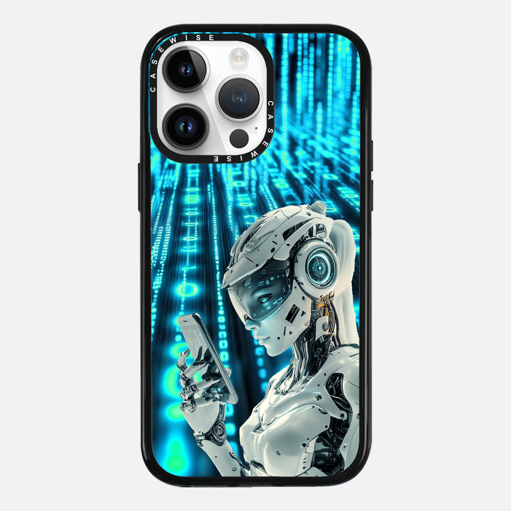Digitales weibliches Roboter Telefon - Hülle
