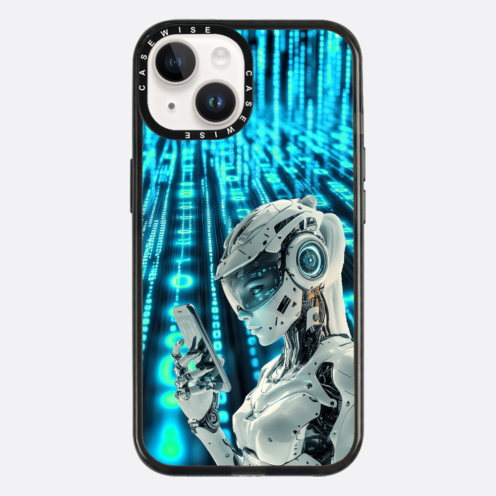 Digitales weibliches Roboter Telefon - Hülle