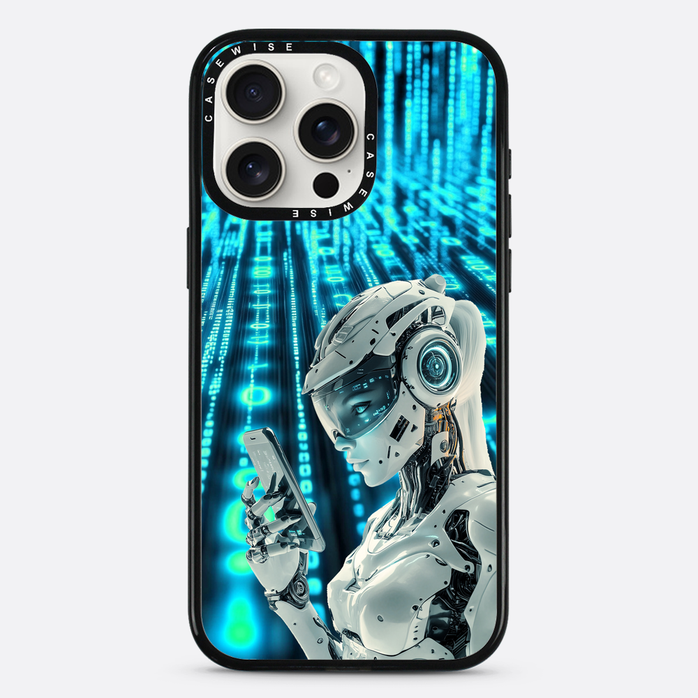 Digitales weibliches Roboter Telefon - Hülle
