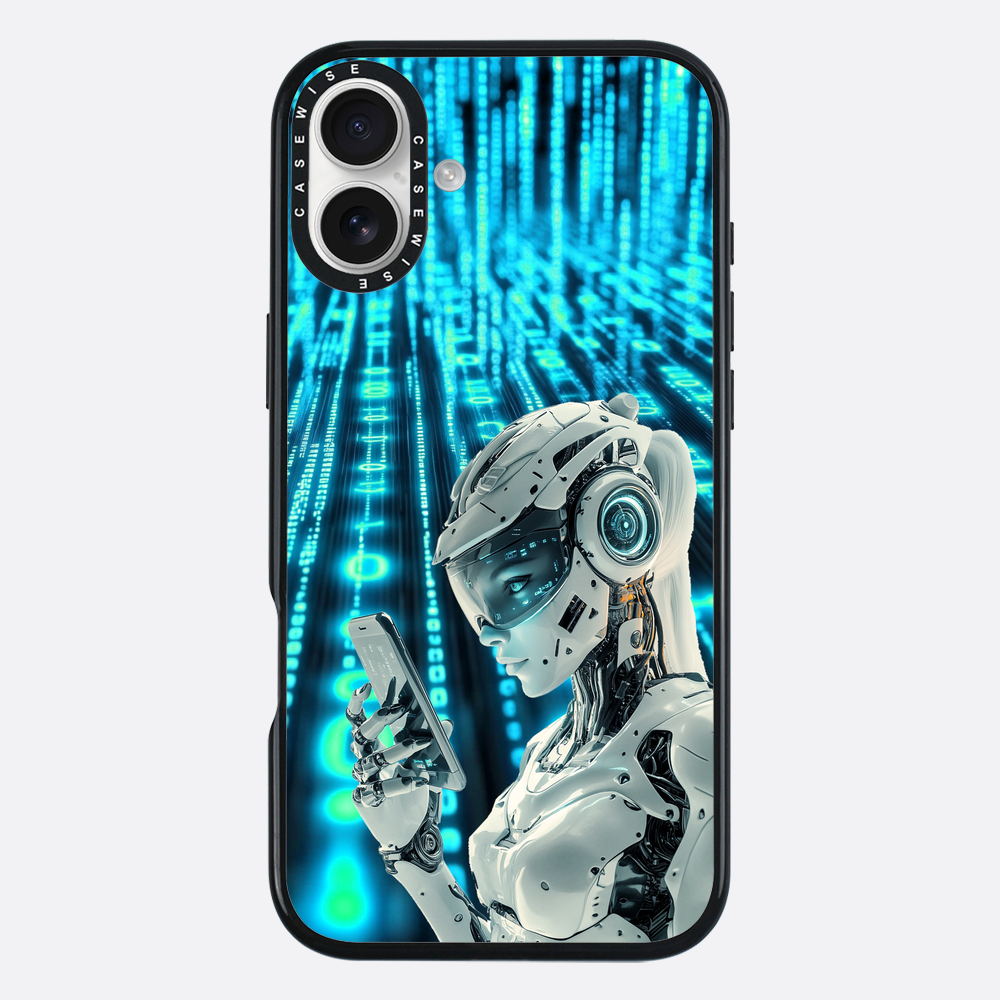 Digitales weibliches Roboter Telefon - Hülle