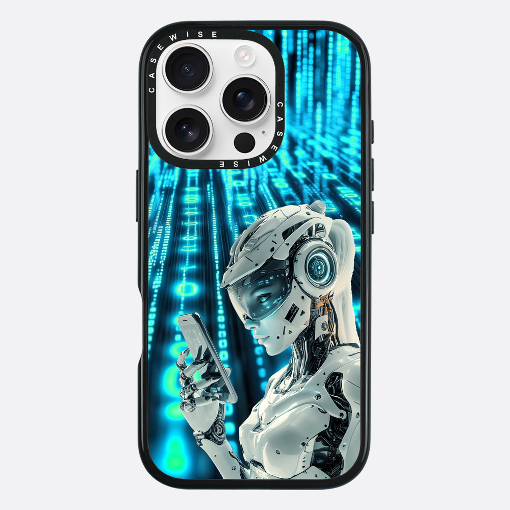 Digitales weibliches Roboter Telefon - Hülle