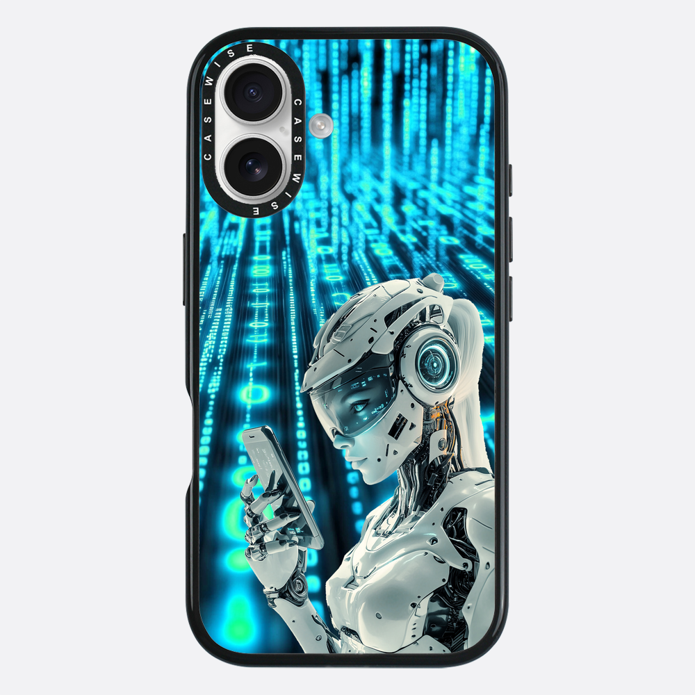 Digitales weibliches Roboter Telefon - Hülle