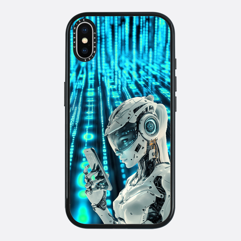 Digitales weibliches Roboter Telefon - Hülle