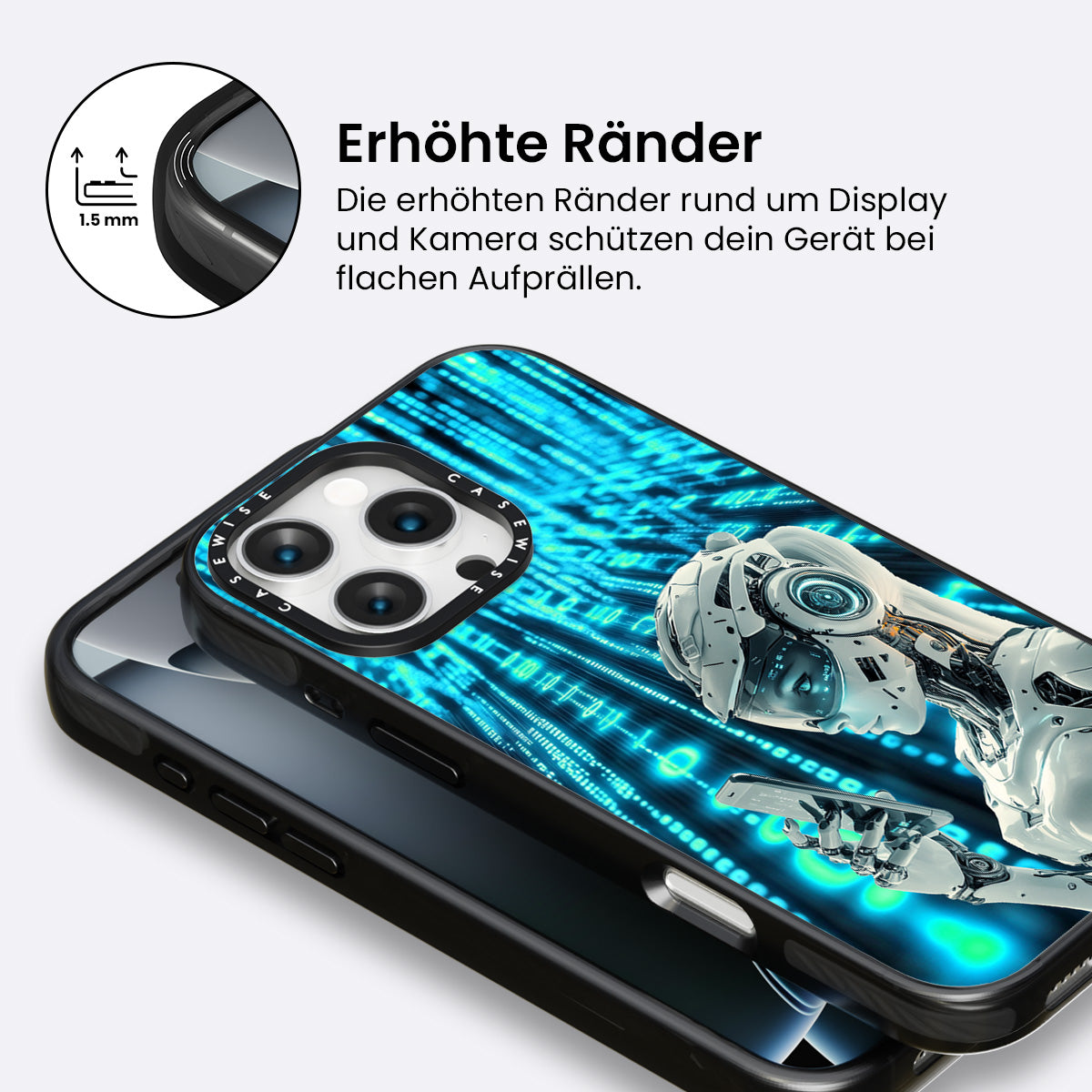 Digitales weibliches Roboter Telefon - Hülle
