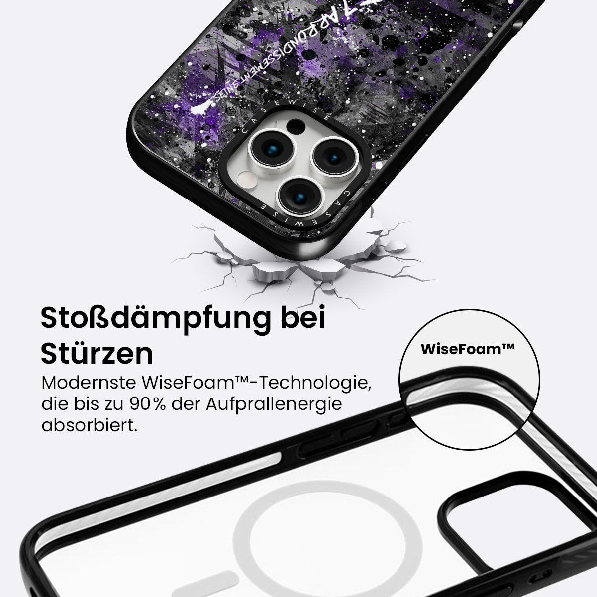 Eiffelturm digitaler Kunst lila - Hülle