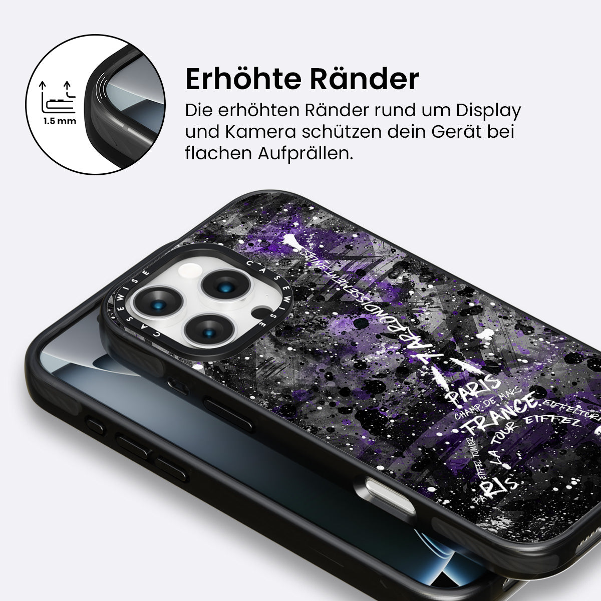 Eiffelturm digitaler Kunst lila - Hülle