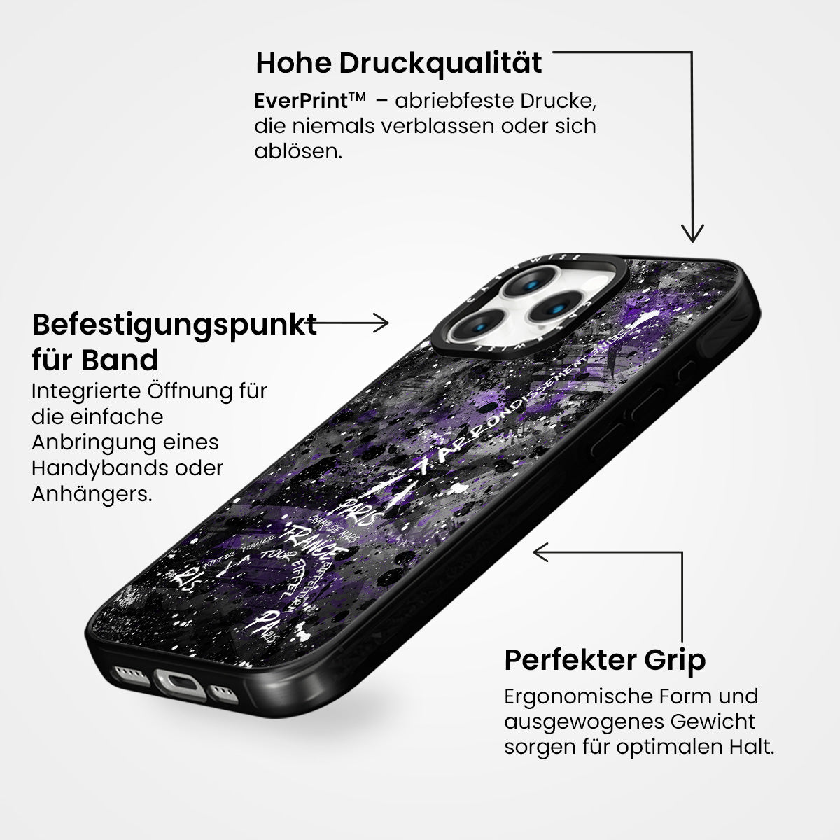 Eiffelturm digitaler Kunst lila - Hülle