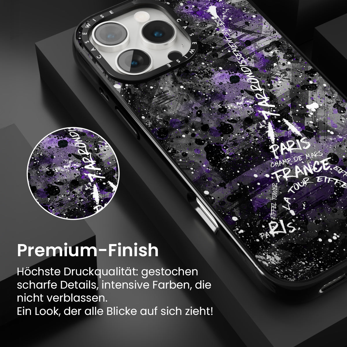 Eiffelturm digitaler Kunst lila - Hülle