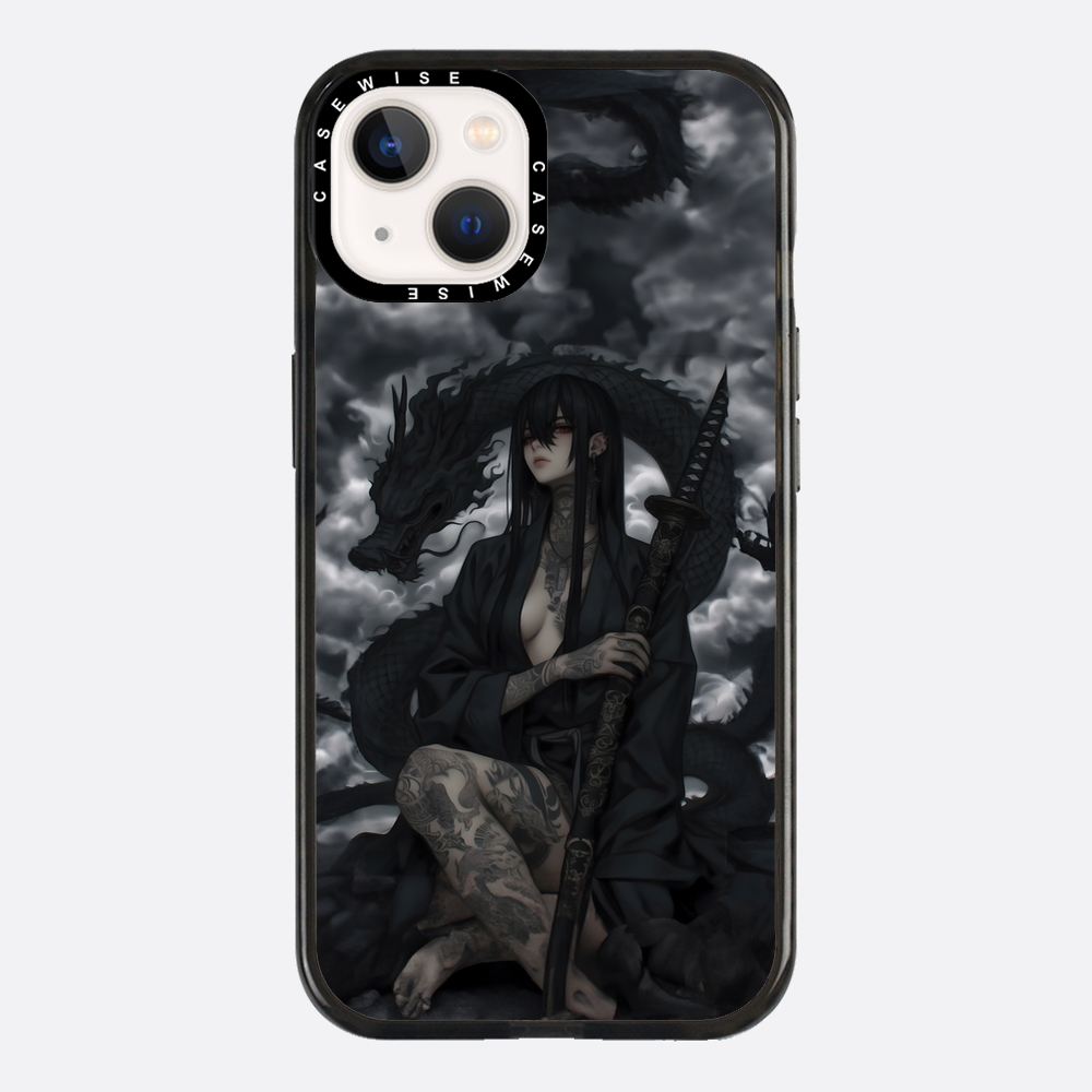 Gothic Black Inked Shadow Girl - Hülle