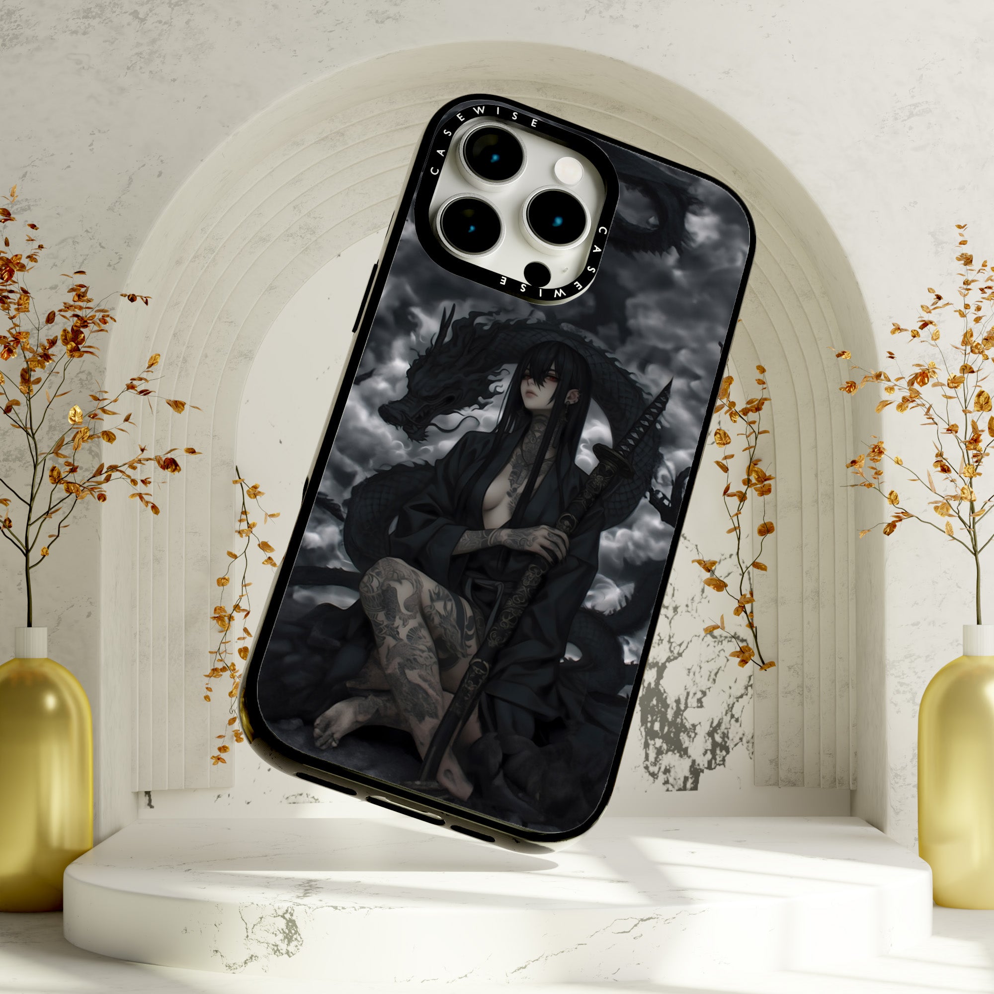 Gothic Black Inked Shadow Girl - Hülle