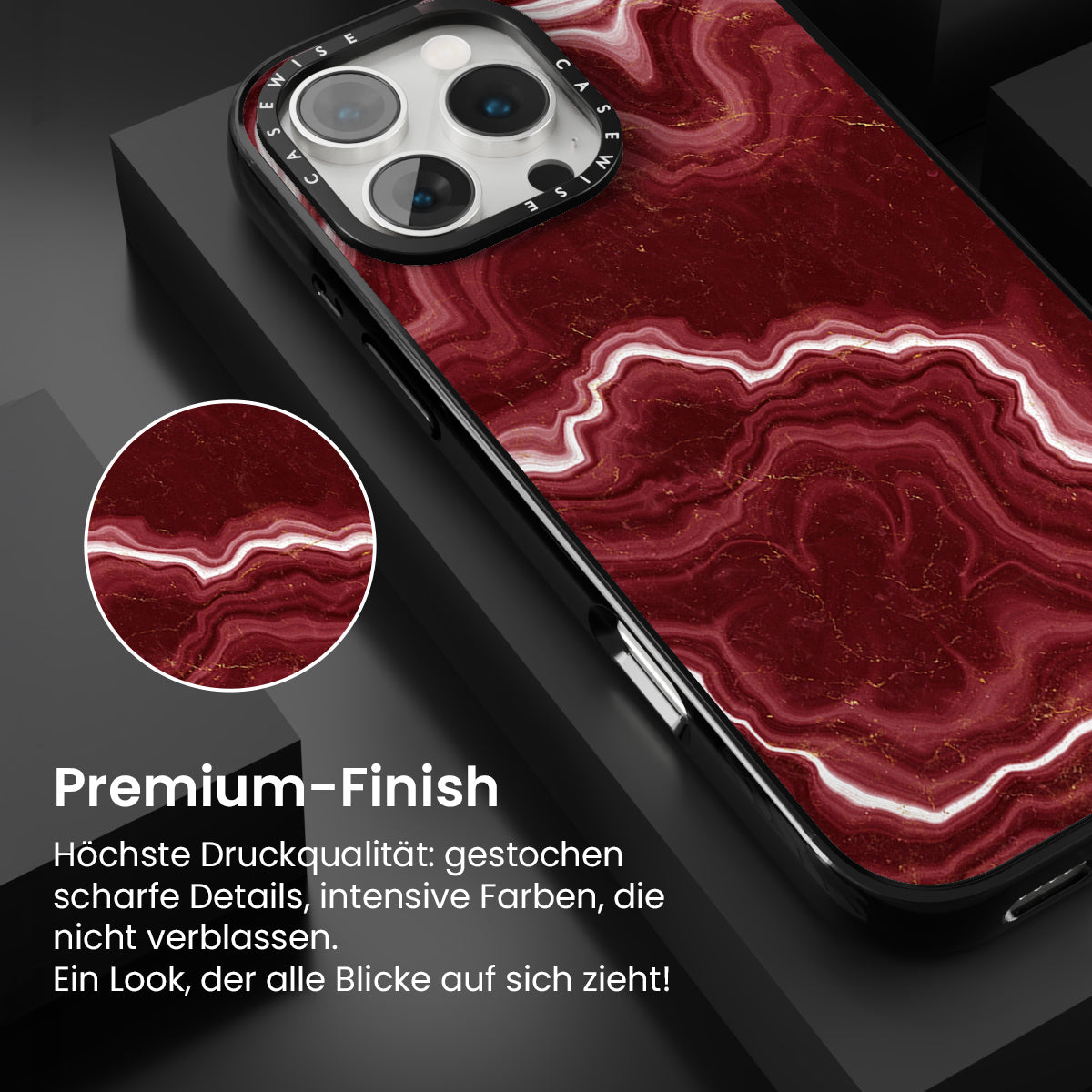 Textur der roten Achat 09 - Hülle