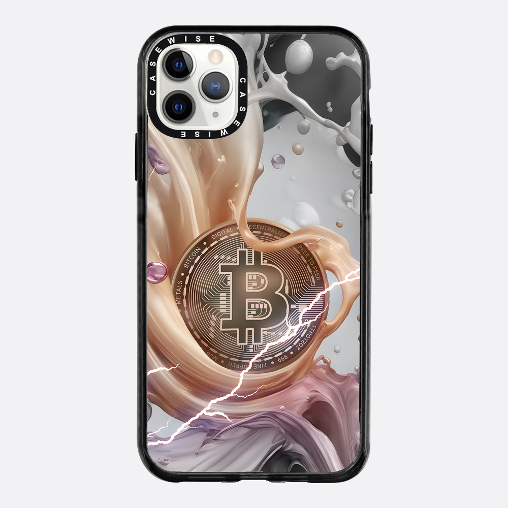 Crypto Art Bitcoin Spritzer - Orange - Hülle