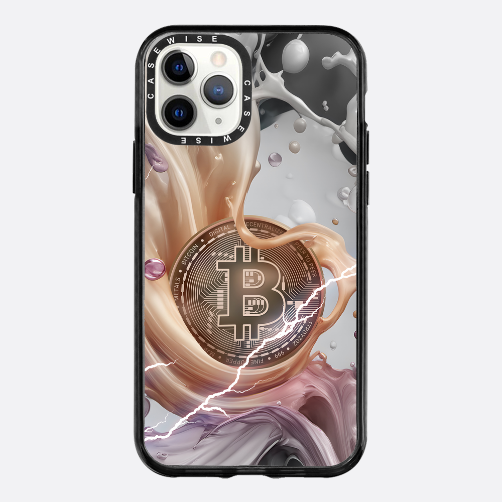 Crypto Art Bitcoin Spritzer - Orange - Hülle