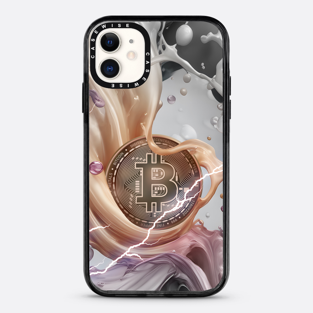 Crypto Art Bitcoin Spritzer - Orange - Hülle