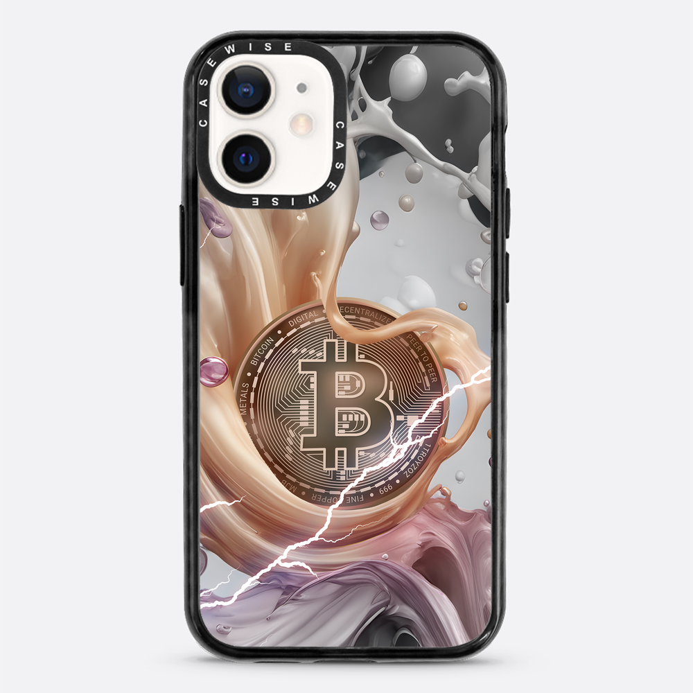 Crypto Art Bitcoin Spritzer - Orange - Hülle