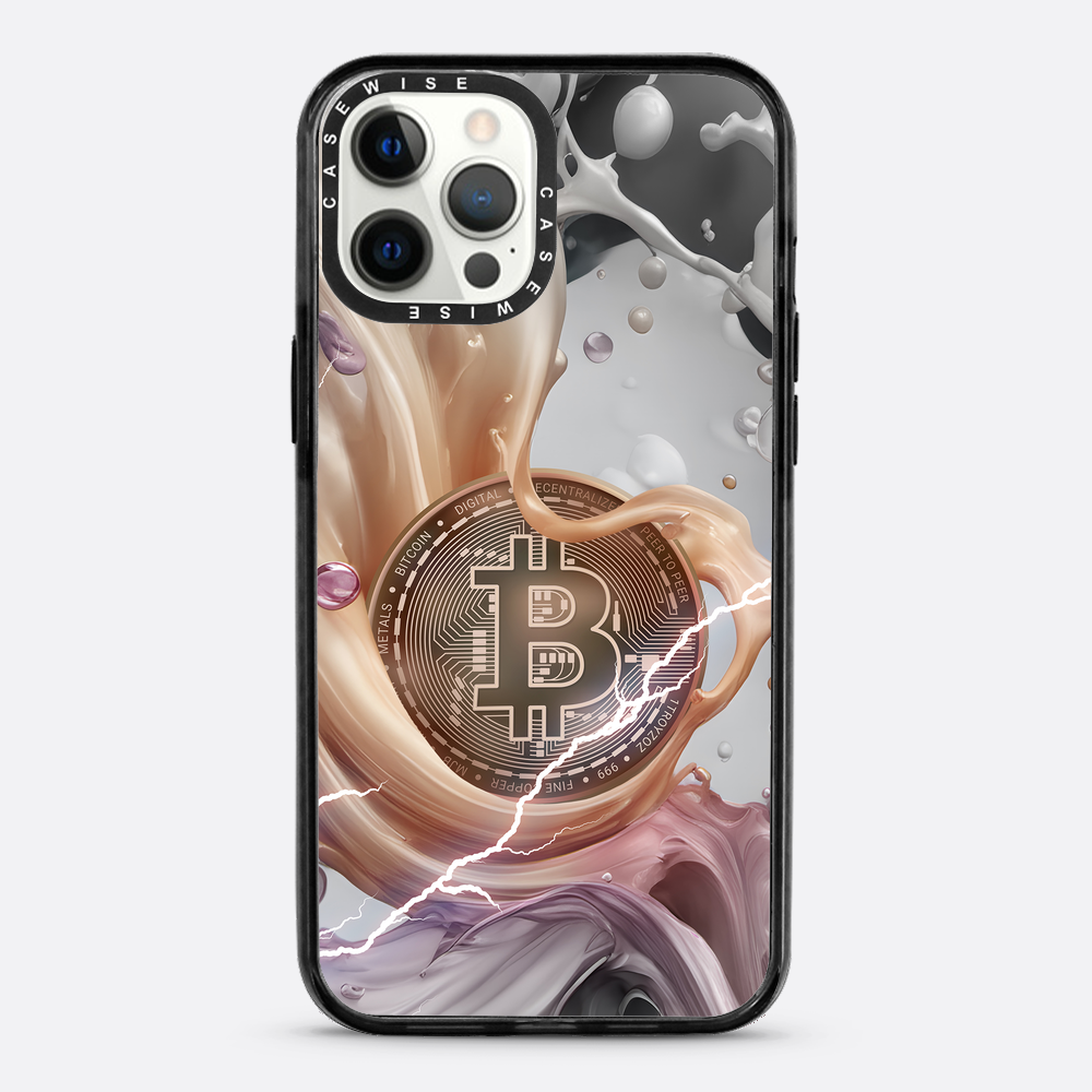 Crypto Art Bitcoin Spritzer - Orange - Hülle