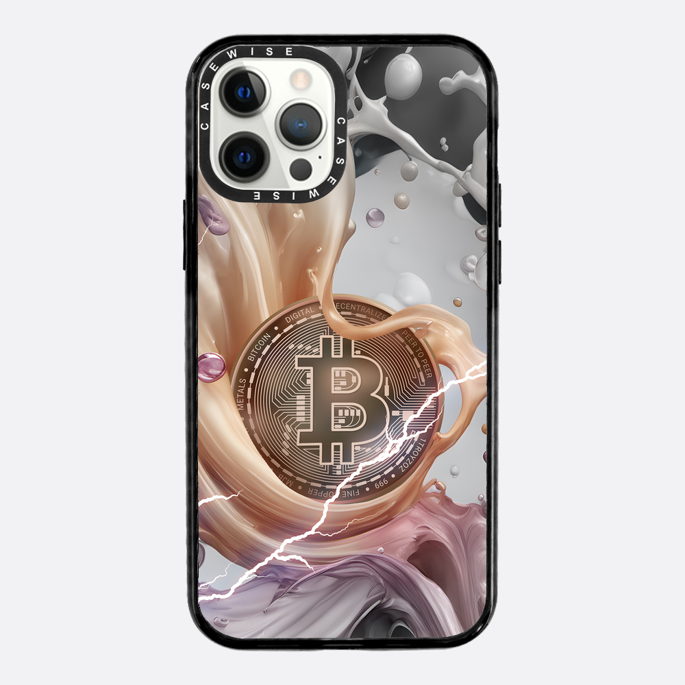 Crypto Art Bitcoin Spritzer - Orange - Hülle
