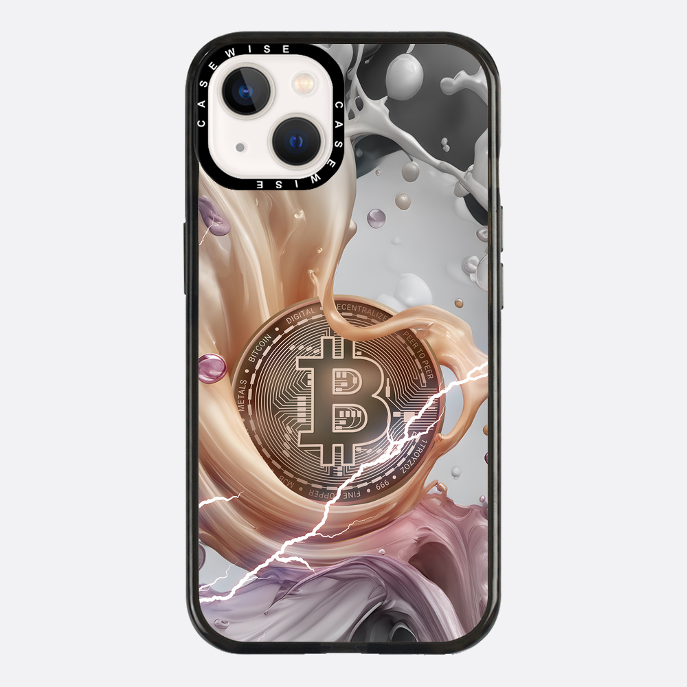Crypto Art Bitcoin Spritzer - Orange - Hülle