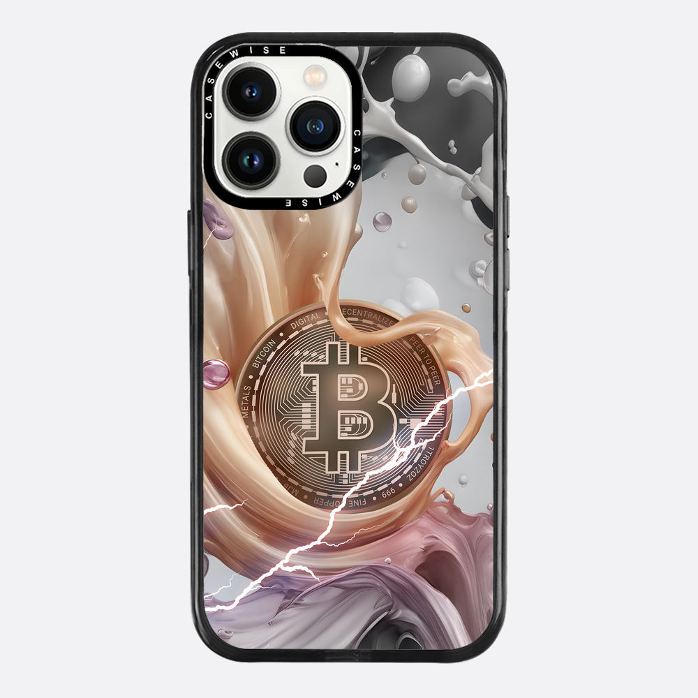 Crypto Art Bitcoin Spritzer - Orange - Hülle