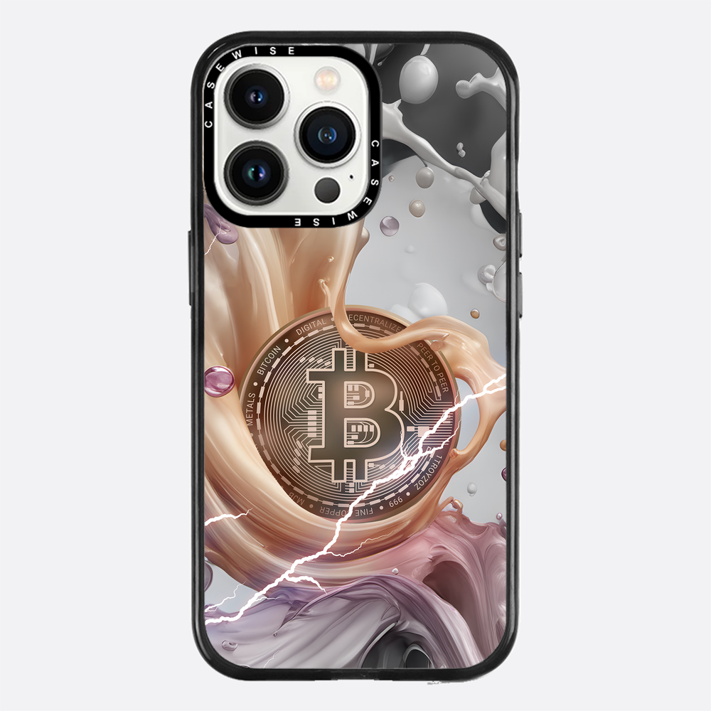 Crypto Art Bitcoin Spritzer - Orange - Hülle