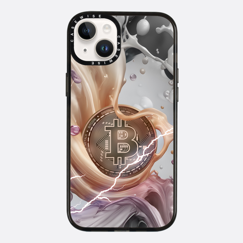 Crypto Art Bitcoin Spritzer - Orange - Hülle