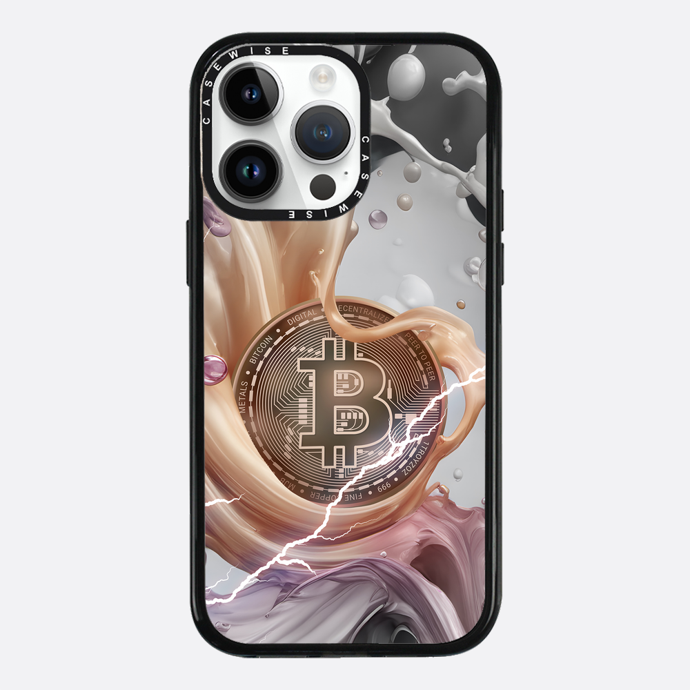 Crypto Art Bitcoin Spritzer - Orange - Hülle