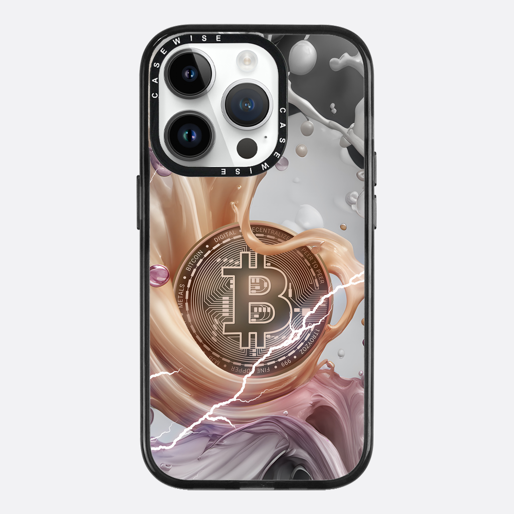 Crypto Art Bitcoin Spritzer - Orange - Hülle