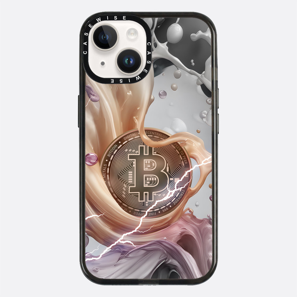 Crypto Art Bitcoin Spritzer - Orange - Hülle