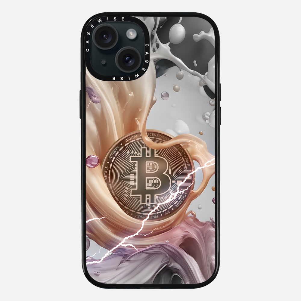 Crypto Art Bitcoin Spritzer - Orange - Hülle