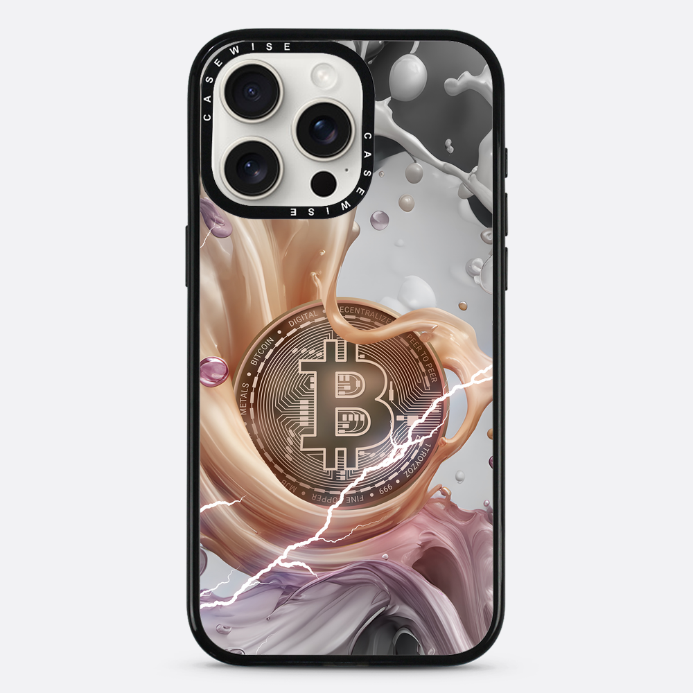 Crypto Art Bitcoin Spritzer - Orange - Hülle