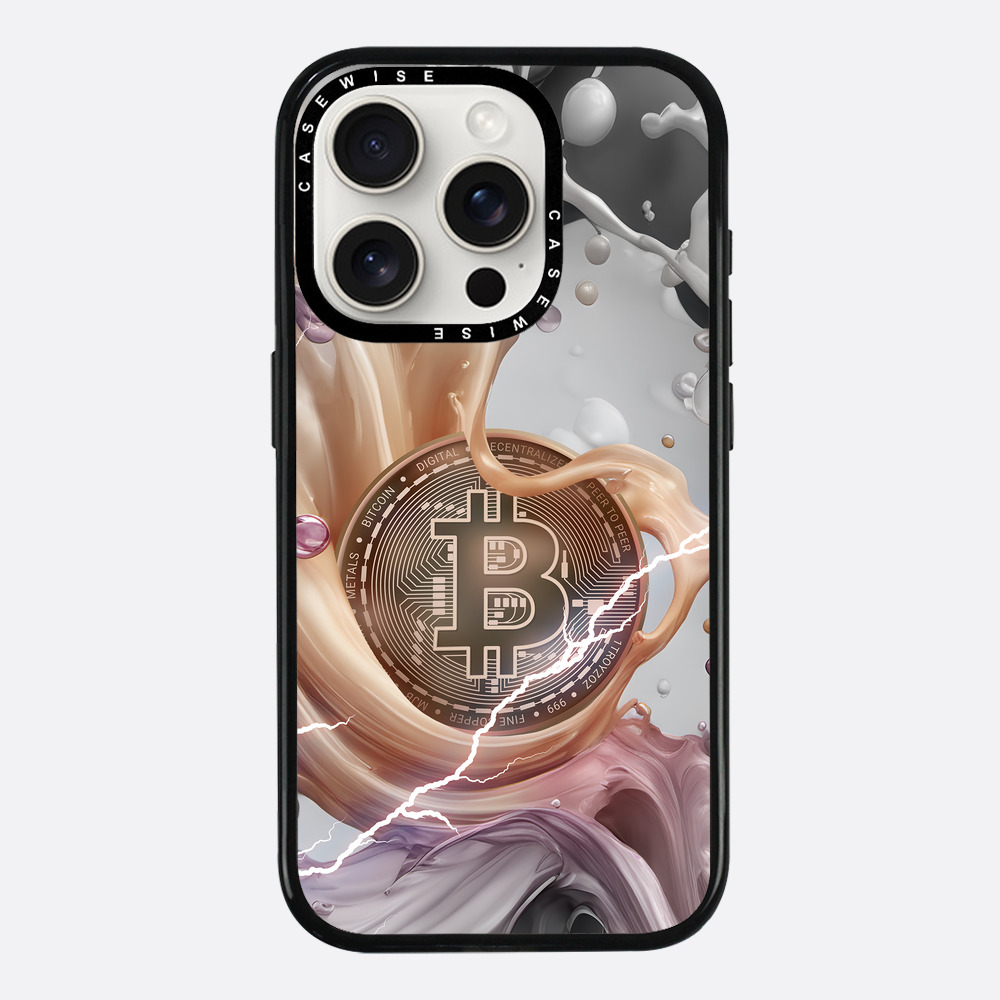Crypto Art Bitcoin Spritzer - Orange - Hülle