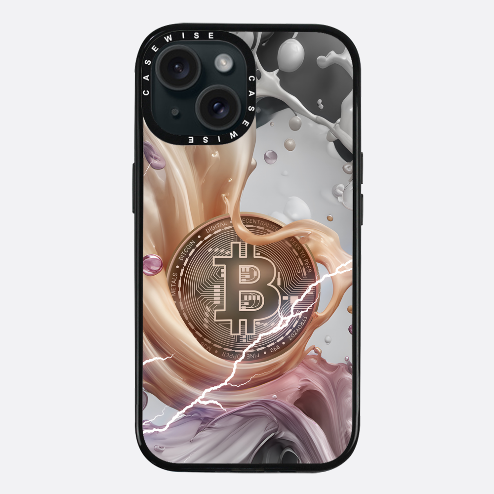 Crypto Art Bitcoin Spritzer - Orange - Hülle