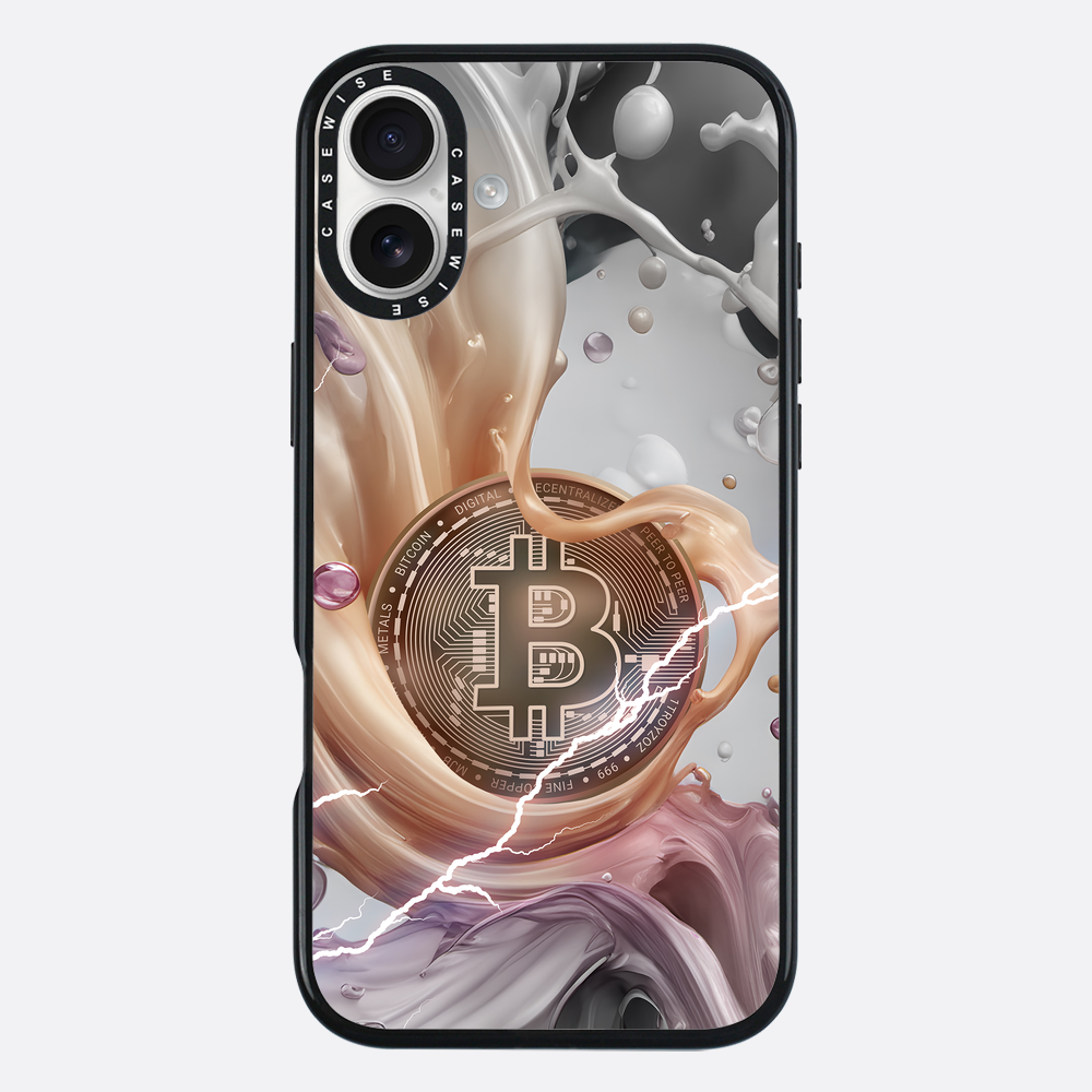 Crypto Art Bitcoin Spritzer - Orange - Hülle
