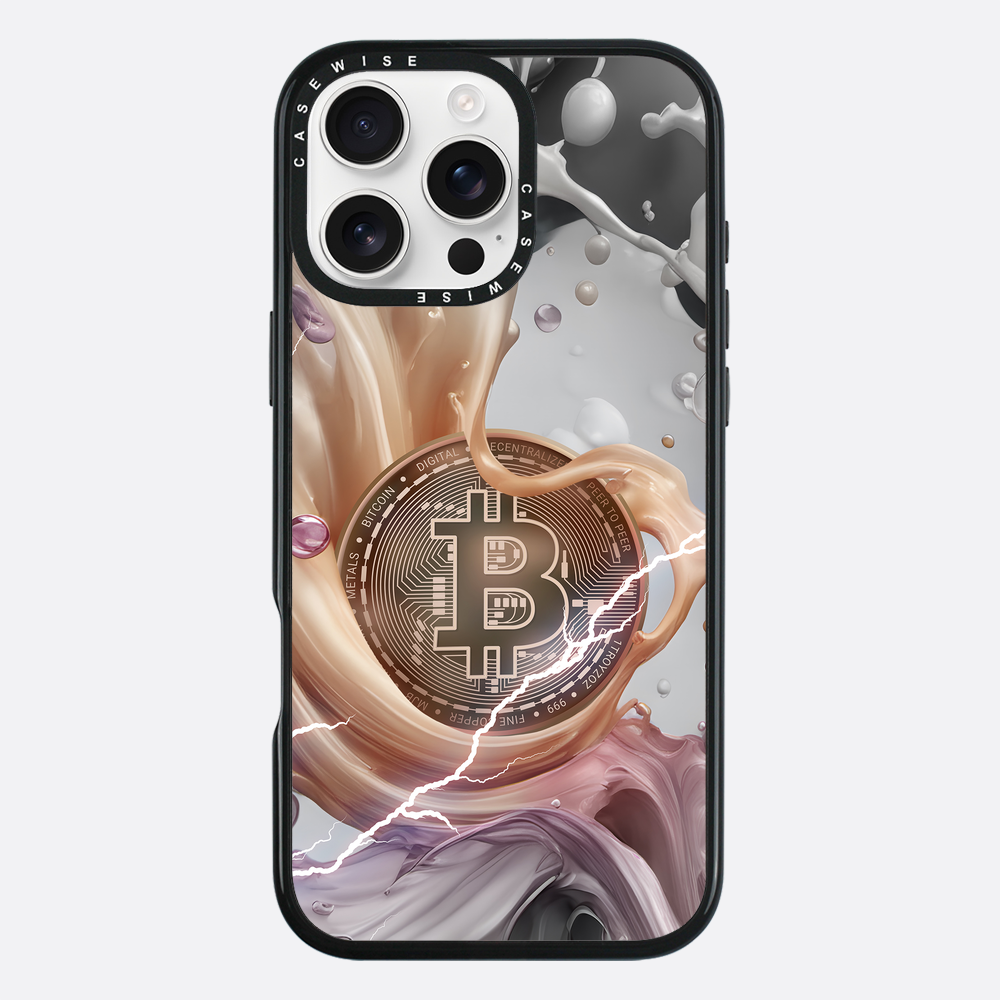 Crypto Art Bitcoin Spritzer - Orange - Hülle