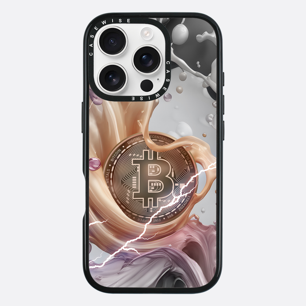 Crypto Art Bitcoin Spritzer - Orange - Hülle