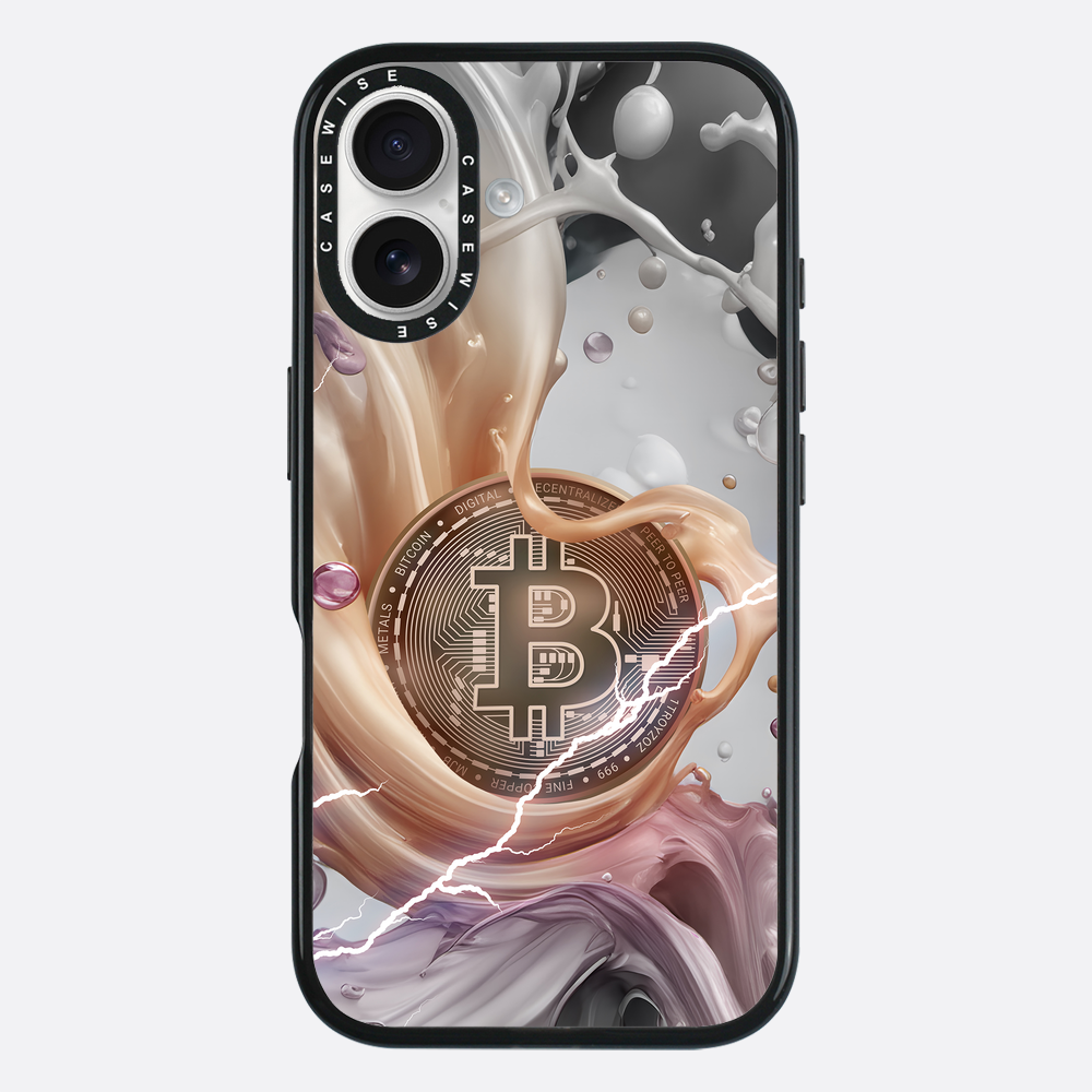 Crypto Art Bitcoin Spritzer - Orange - Hülle