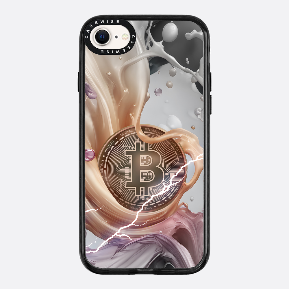 Crypto Art Bitcoin Spritzer - Orange - Hülle