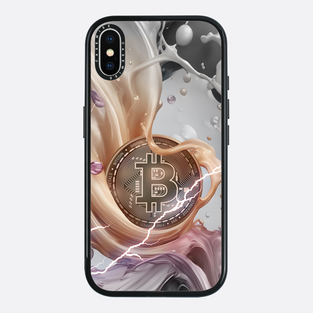 Crypto Art Bitcoin Spritzer - Orange - Hülle