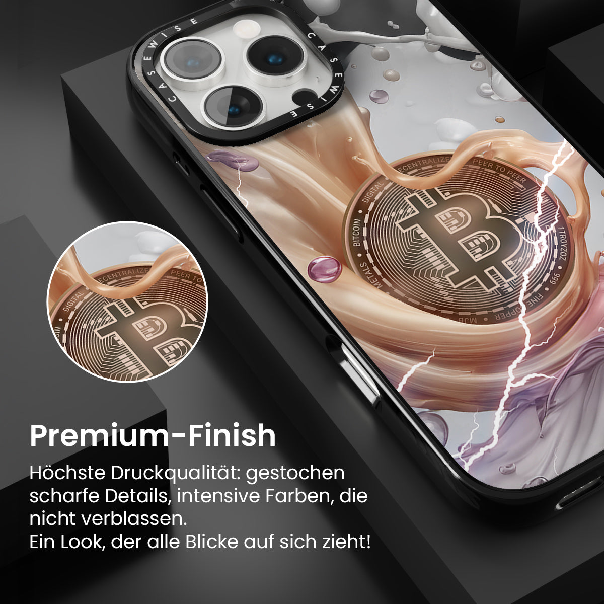 Crypto Art Bitcoin Spritzer - Orange - Hülle