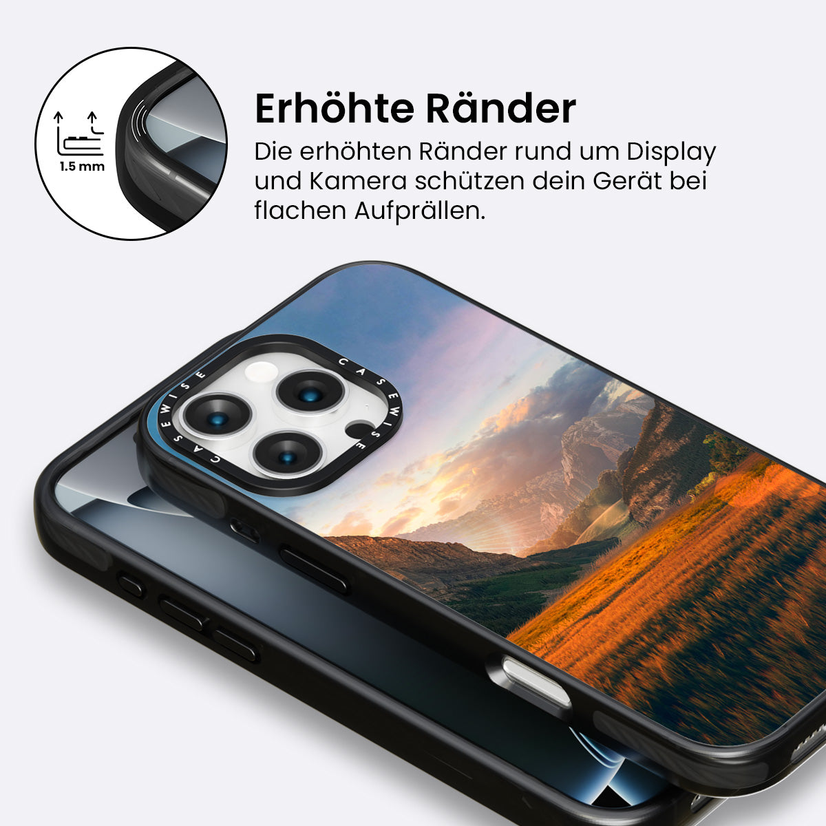 Sonnenuntergang in den Feldern - Hülle