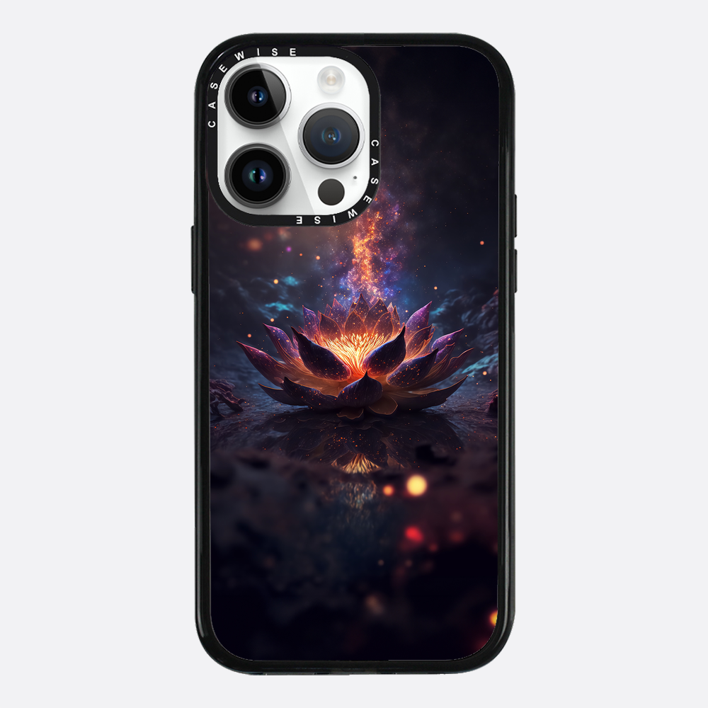 Kosmischer blühender schwarzer Lotus - Hülle