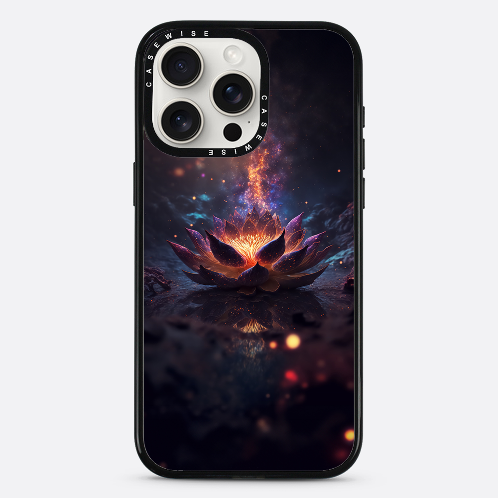 Kosmischer blühender schwarzer Lotus - Hülle
